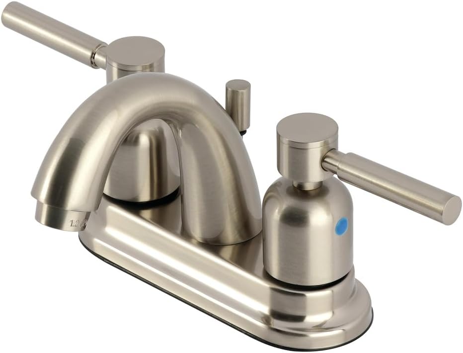 Kingston Brass KB8618DL Concord 4-Inch Center Set Lavatory Faucet with Retail Pop-up, Brushed Nickel