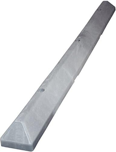 Traffic Safety Store 6' Recycled Plastic Commercial Parking Blocks (Light Gray, 1-Pack)