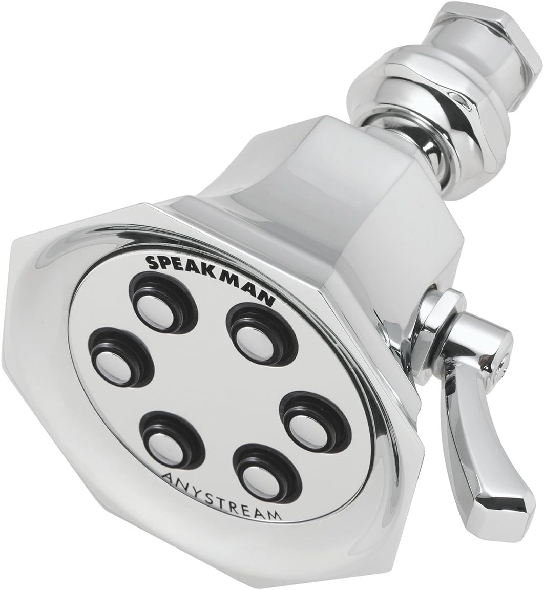 Speakman S-2255 Anystream Shower Head for Stylish Classic Bathroom Décor, 2.5 GPM, Polished Chrome