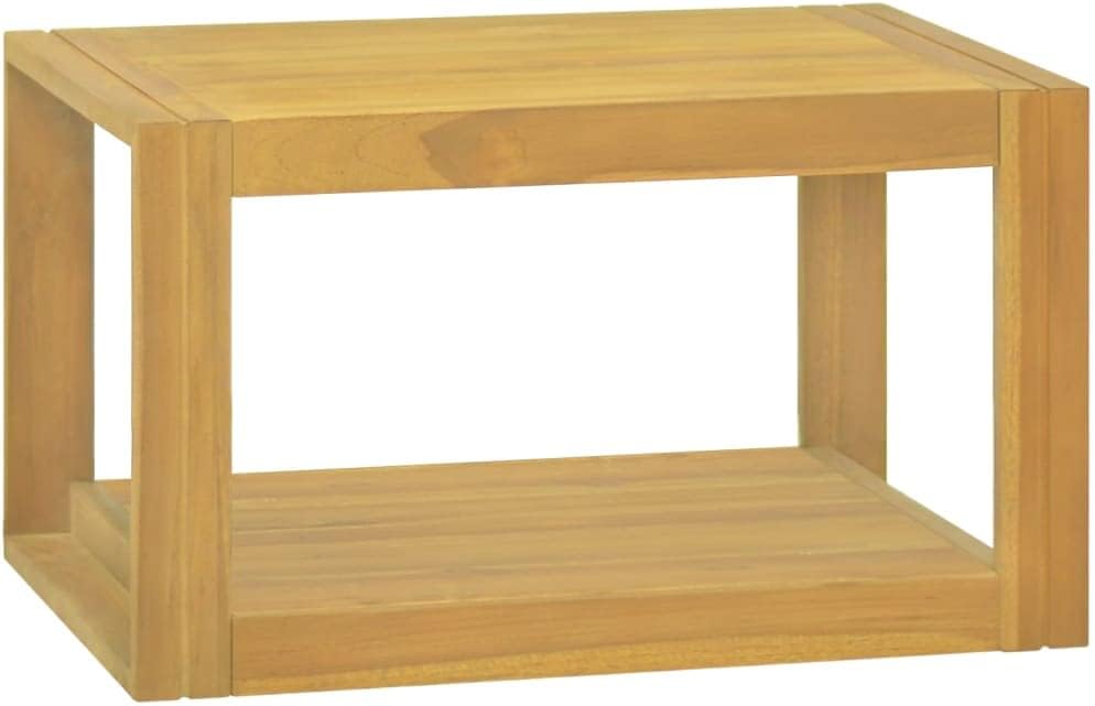 Wall Mounted Bathroom Cabinet Solid Wood Teak 23.6x17.7x13.8 Inches Modern Storage Organizer with Shelf for Toiletries Vanity Space Saving Design