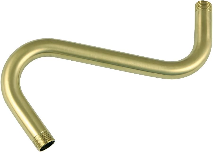 8 in. Showerscape S-Shape Shower Arm Brushed Brass