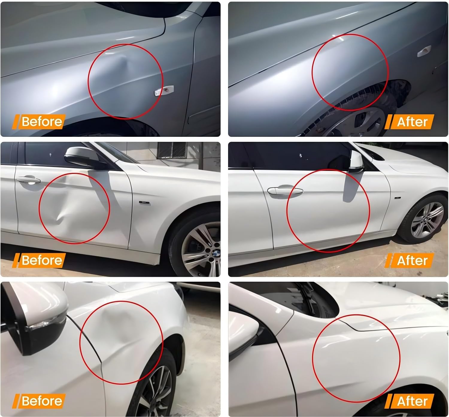 Dent Repair Kit, Car Dent Removal Tools,Dent Puller Kit with Dent Lifter, Bridge Puller, Slide Hammer T-Bar for Car Body Dents