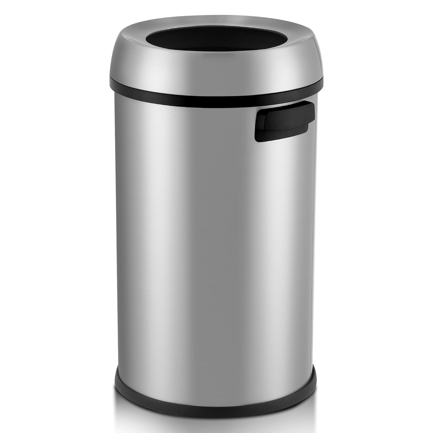Garvee Open Top Trash Can 65 L / 17 gal Commercial Grade Heavy Duty Brushed Stainless Steel for Outdoor | Kitchen Waste Bins Home House Family