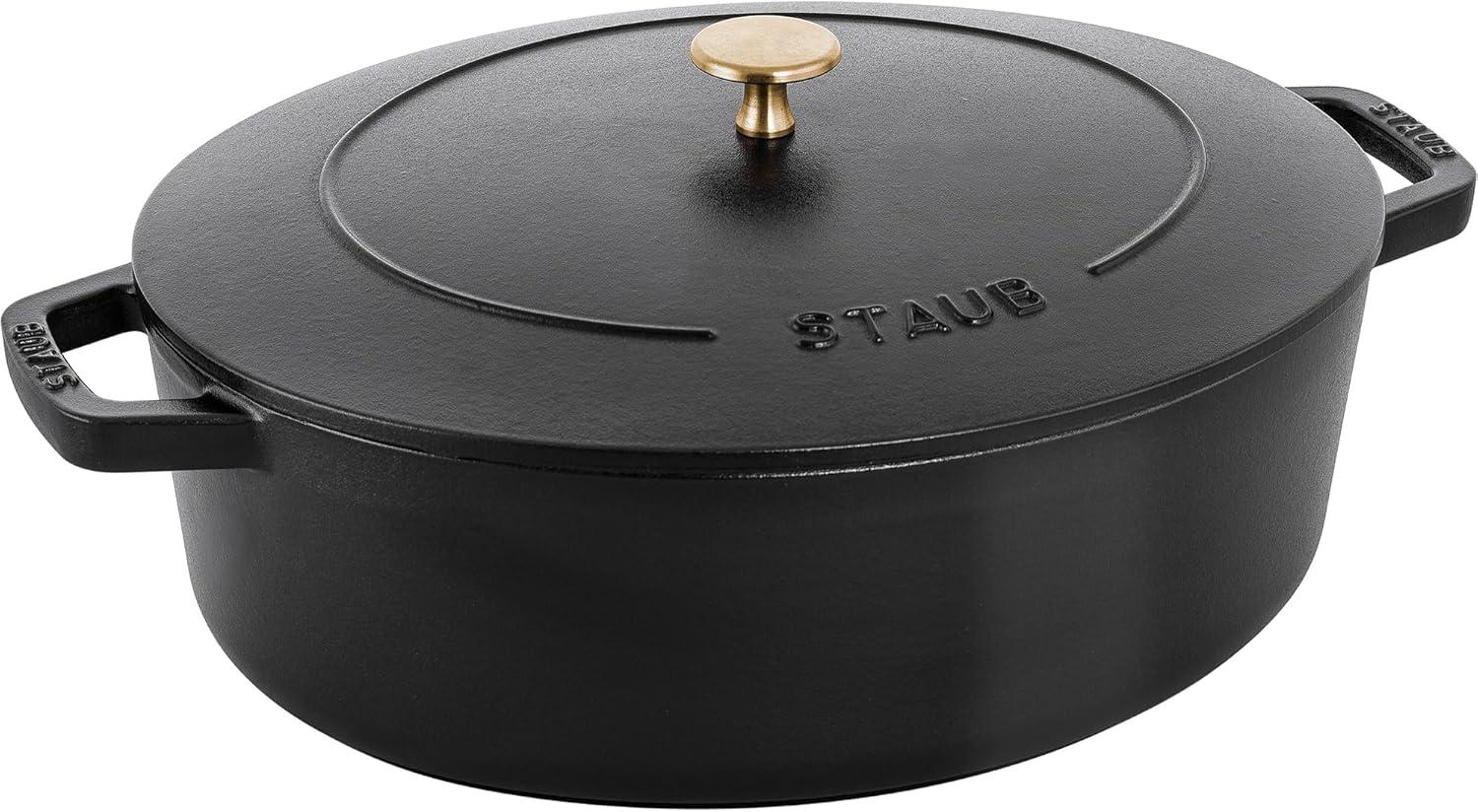Staub Cast Iron 6.25-qt Shallow Oval Dutch Oven - Grenadine