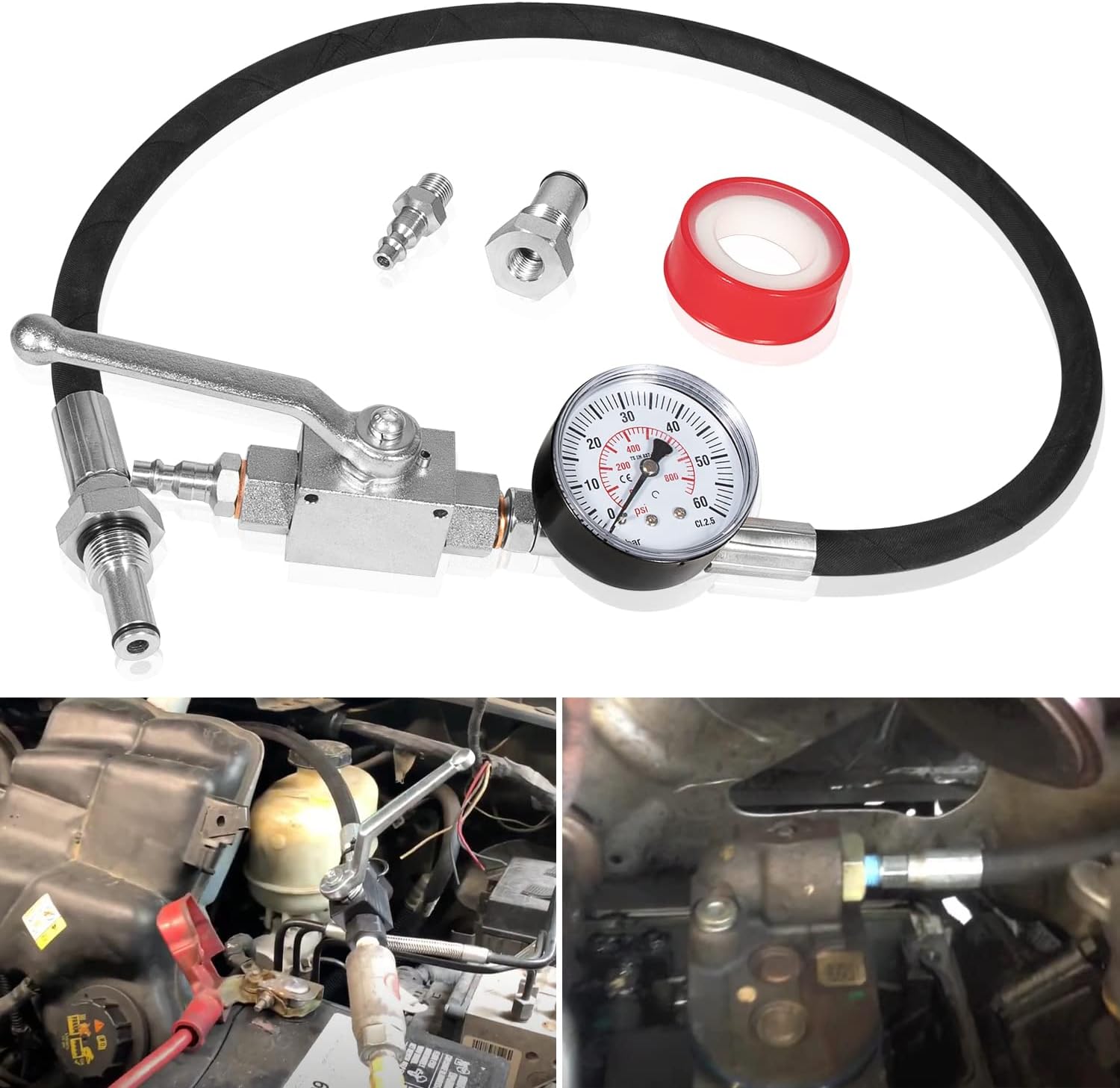 6.0L Diesel High Pressure Oil System IPR Air Test Tool Kit Fit for Ford 6.0L-7.3L Powerstroke Diesel Engine