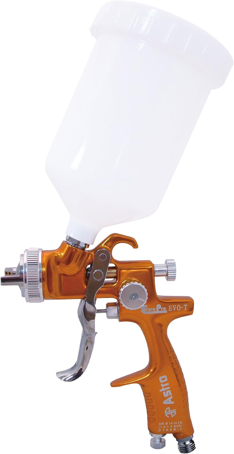 Astro Tool EVOT14 EuroPro Forged EVO-T Spray Gun with Plastic Cup - 1.4mm Nozzle