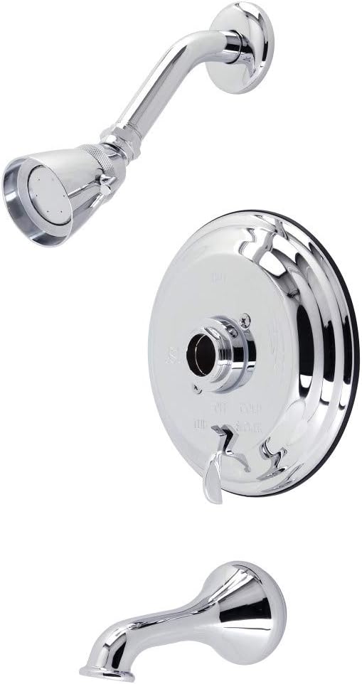 Kingston Brass KB36310TLH Tub and Shower Faucet Trim Only Without Handle, 7.5 x 7.5 x 7.13, Polished Chrome