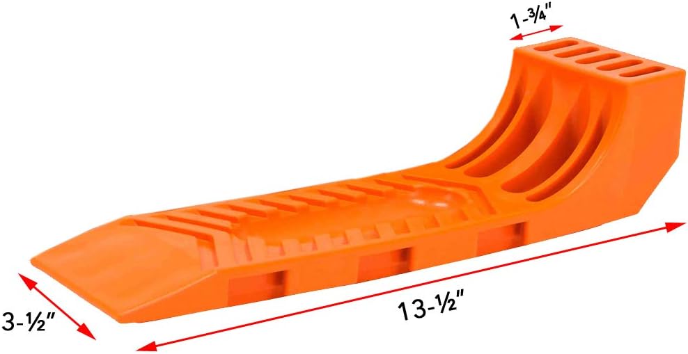 Mytee Products Interlocking Tire Skates for Tow Truck Wrecker Rollback Carrier Safety Orange (4pc Set)