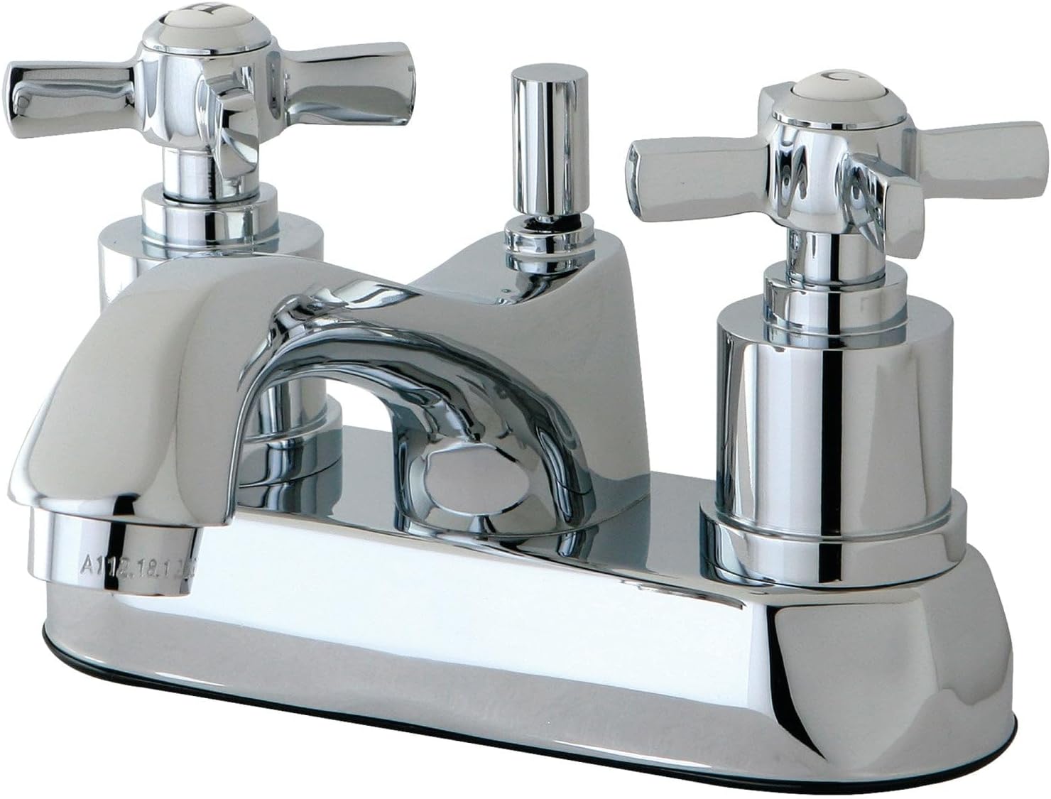 KINGSTON BRASS KS4261ZX Millennium 4-Inch Centerset Lavatory Faucet with Brass Pop-Up, Polished Chrome