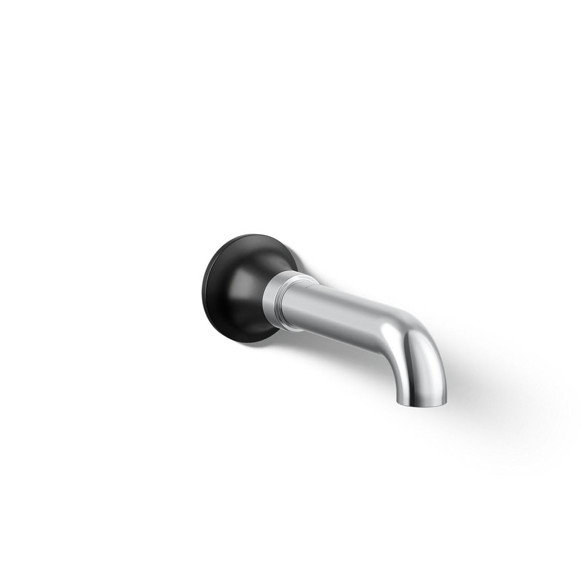 Kohler 27423-CBL Tone™ Wall-Mount Non-Diverter Bath spout, Polished Chrome/Matte Black