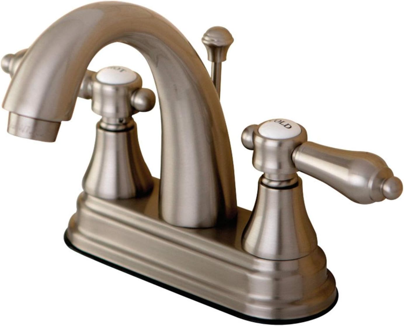Kingston Brass KS7612BAL 4 in. Centerset Bathroom Faucet, Polished Brass