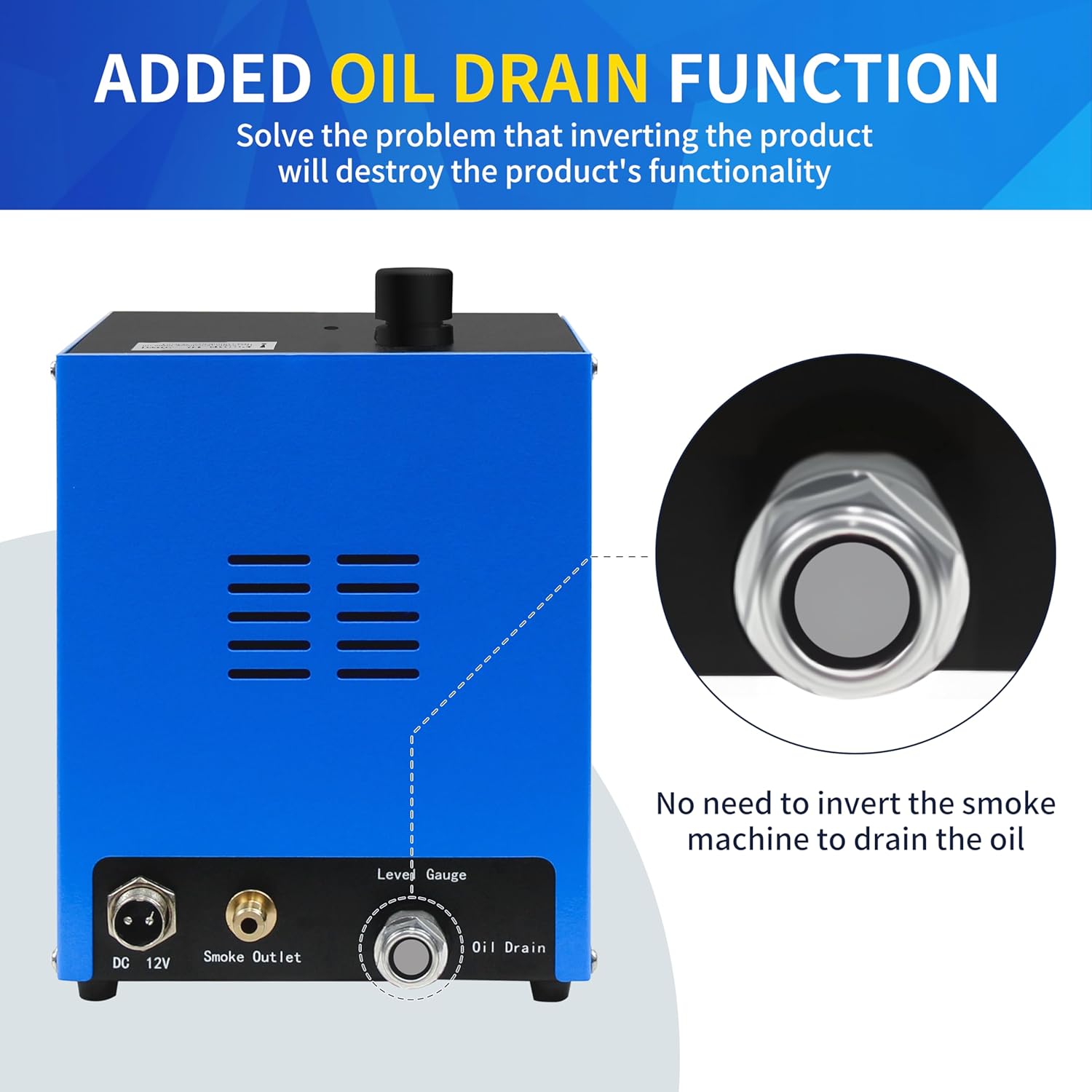 Automotive Smoke Machine Built-in Air Pump, 12V DC Smoke Leak Detector for Pipe System, EVAP System, Fuel Leakage, Leakage Diagnostic Tester for All Cars