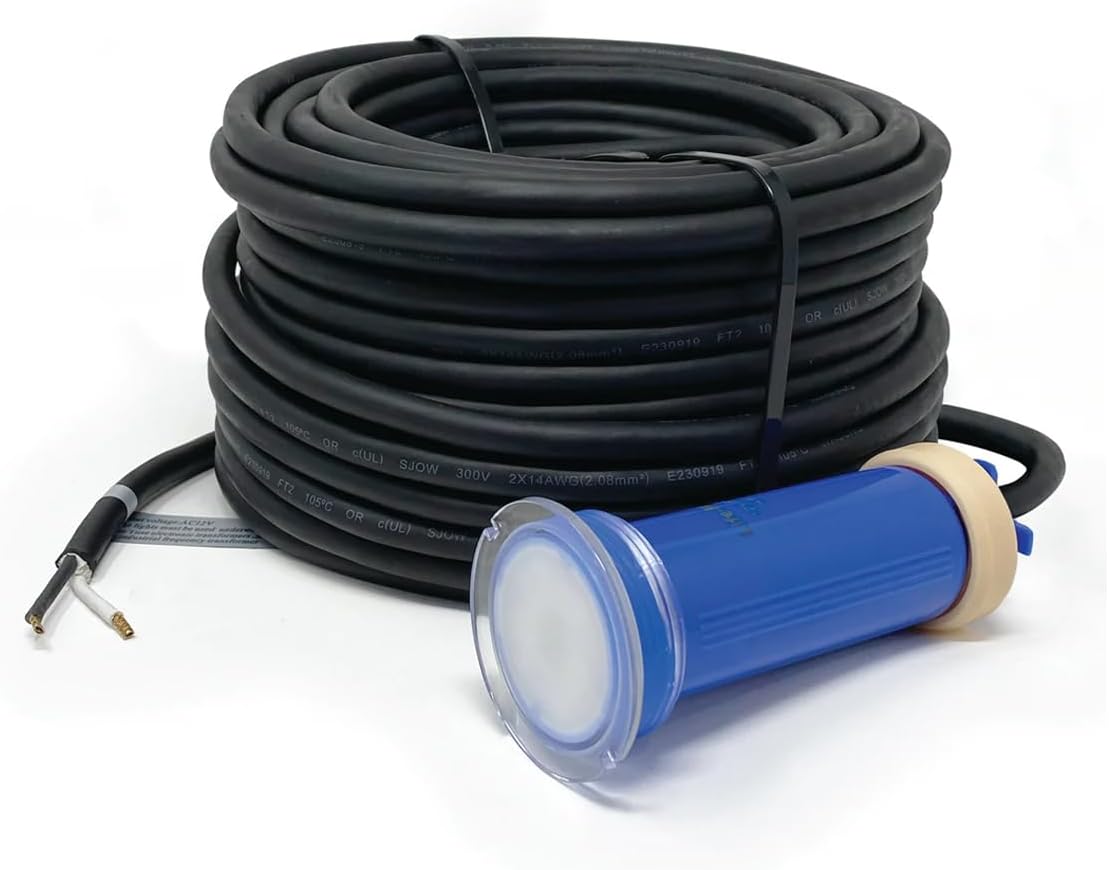 1.5 Inch Pool Light for Inground Pool with 100 Foot Cord - Swimming Pool Light Fixture, Replacement Pool LED Lights - Direct Replacement for Pentair GloBrite - Lifetime Replacement Program