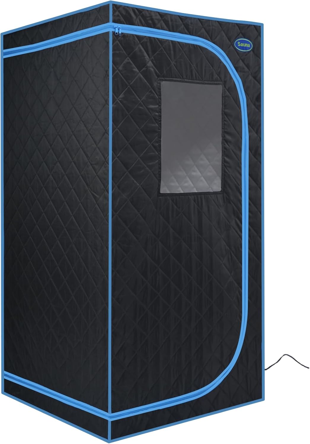 Portable Black Full Size Steam Sauna Tent with Easy Assembly, Remote Control, and Comfortable Chair for Home Spa