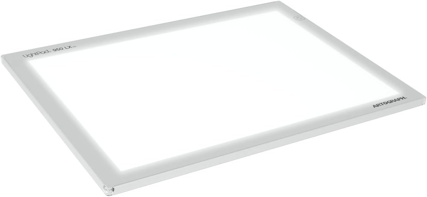 Artograph LightPad 950 LX Thin Dimmable 24x17 Inch Artist Light Box with UV Free LED Light for Tracing, Drawing, and Patterns, Silver