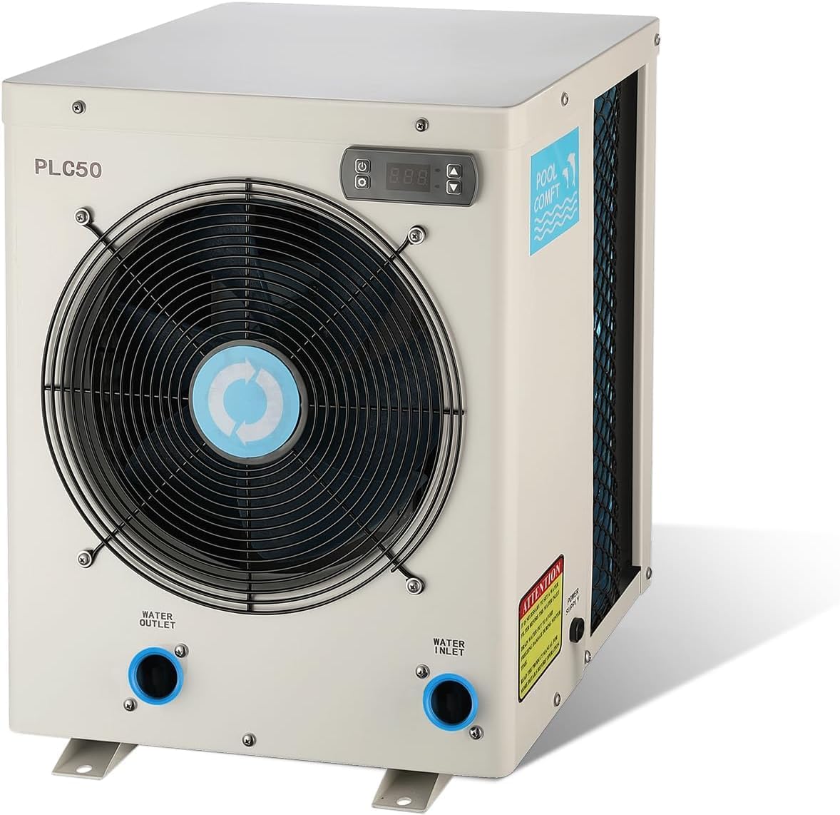 Above Ground Pool Heater - for Pools up to 5000 Gallons, 15826 BTU Swimming Pool Heat Pump, Titanium Heat Exchanger, 110V