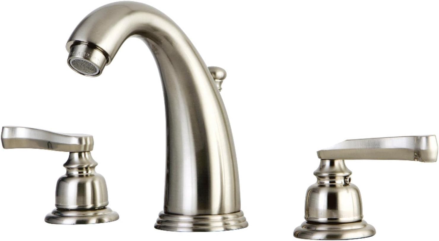 Kingston Brass GKB988FL Royale Widespread Bathroom Faucet with Retail Pop-Up, 5-1/4 inch in Spout Reach, Brushed Nickel