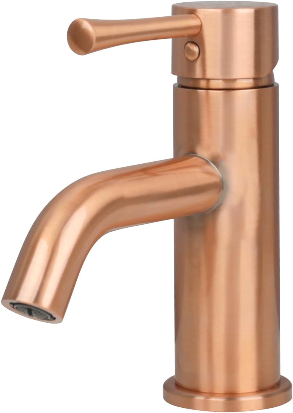 Akicon Copper Single Hole Bathroom Basin Faucet Basin Mixer Tap Solid Brass Lead-Free Low-Arc Lavatroy Hot and Cold Water Faucet