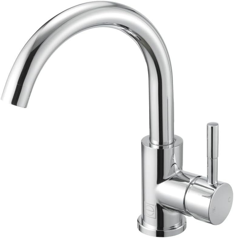 Elegant Lighting Louis Single Hole Single Handle Bathroom Faucet in Chrome