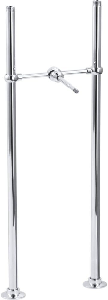 KOHLER K-127-CP Antique Bath Faucet Riser Tubes and Cross Connection, 26-Inch Long, Polished Chrome
