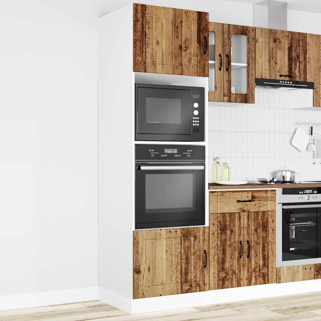 vidaXL Oven Cabinet Old Wood Engineered Wood Compact Oven Cabinet