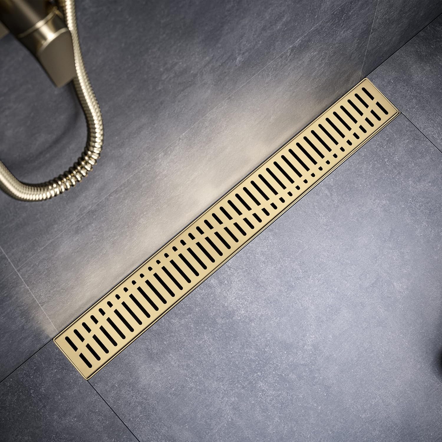 Linear Shower Drain 36 Inch Rectangular, Professional Black 304 Stainless Steel Shower Drain, 51L/Min Fast Drainage Floor Linear Drain, US Standard CUPC Certified, Matte Black, SD-105-36B