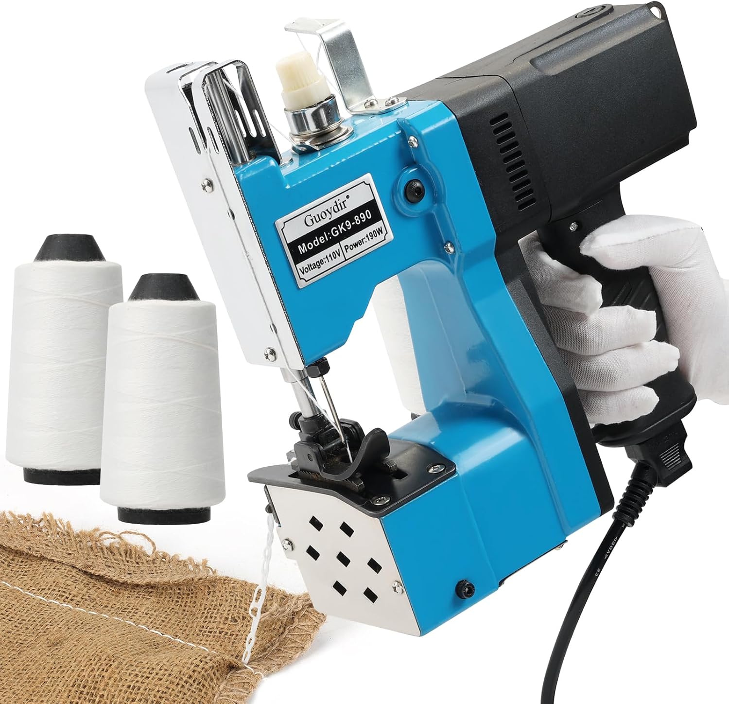 Portable heavy-duty sewing machine, industrial sewing machine, handheld sewing machine, an industrial sewing machine suitable for woven bags, sandbags and non-woven fabrics.