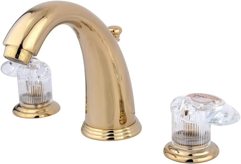 Kingston Brass GKB982ALL Victorian 8-Inch Widespread Lavatory Faucet with Retail Pop-Up, 5-1/4 inch in Spout Reach, Polished