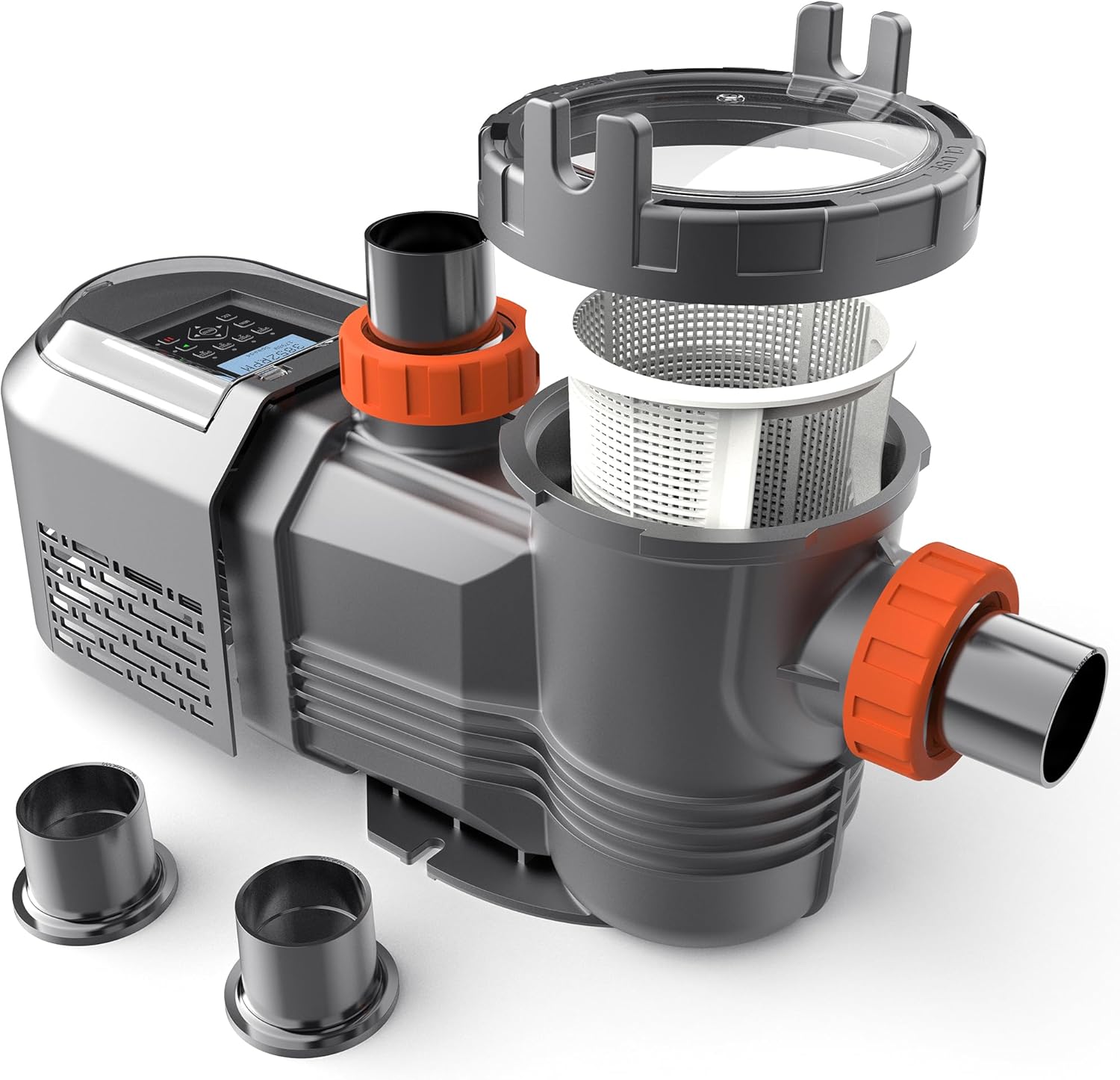 1.8HP Variable Speed Pool Pump for In/Above Ground Swimming Pool, 9114GPH, Programmable Timer for Scheduled Operation, Low Noise, Large Filter Basket, Energy Efficient, 220V