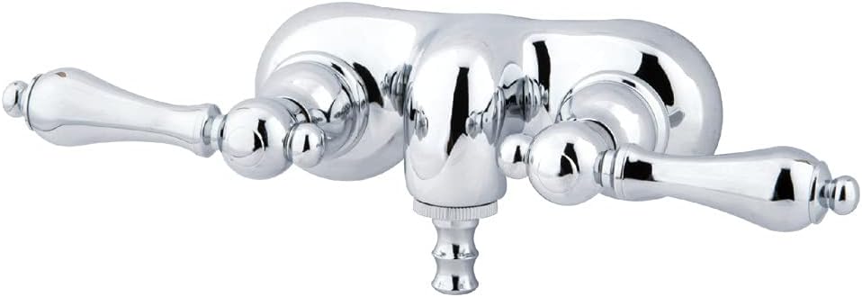Kingston Brass CC42T1 Vintage 3-3/8-Inch Wall Mount Tub Faucet, Polished Chrome