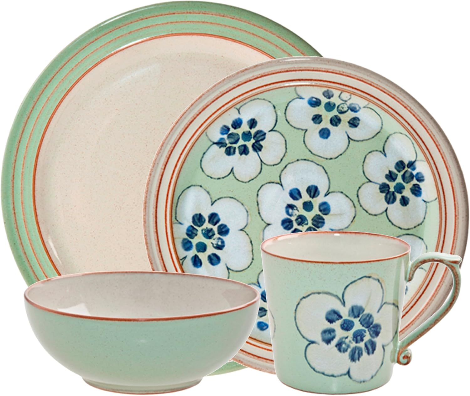 Denby - Arc White Porcelain Cereal Bowls Set of 6 - Dishwasher Safe, Microwave Safe Tableware - Scratch Chip Resistant, 6.7