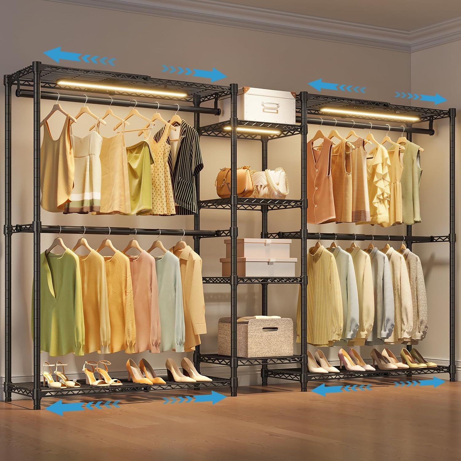 VIPEK X3 Expandable Heavy Duty Clothes Rack Adjustable from 5'2
