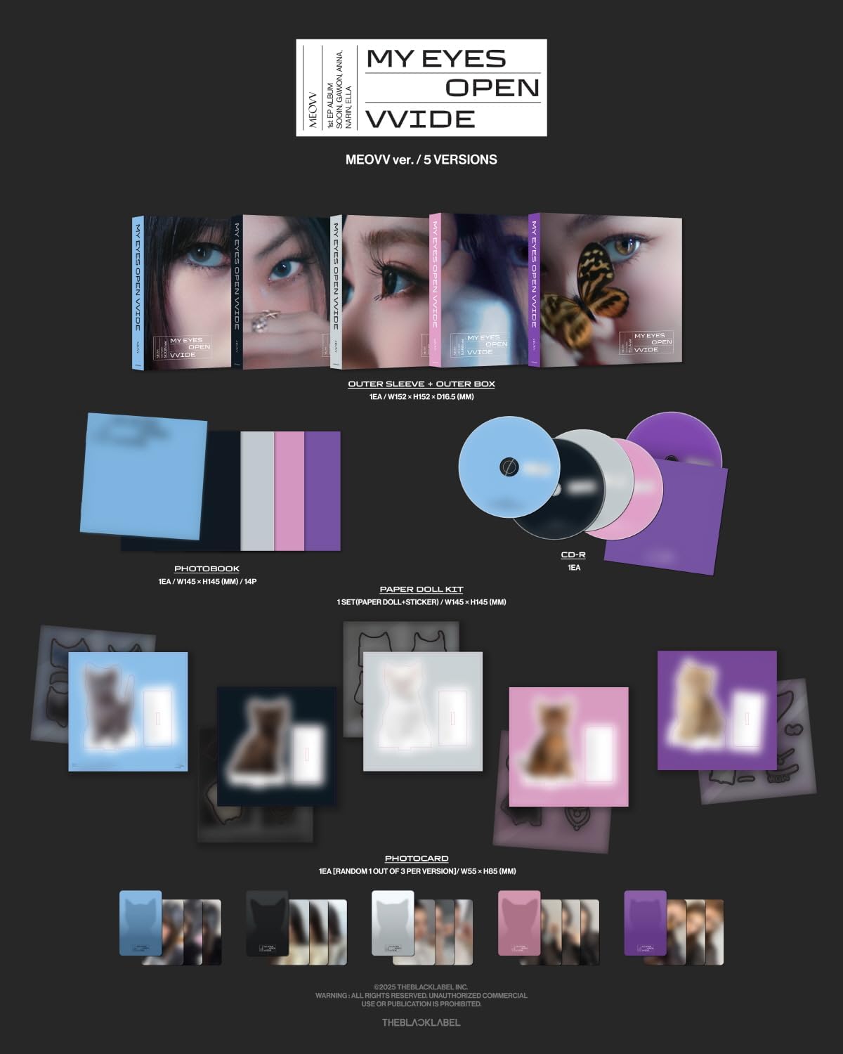 MEOVV My Eyes Open Vvide [MEOVV ver.] 1st EP Album (5 ver. SET)