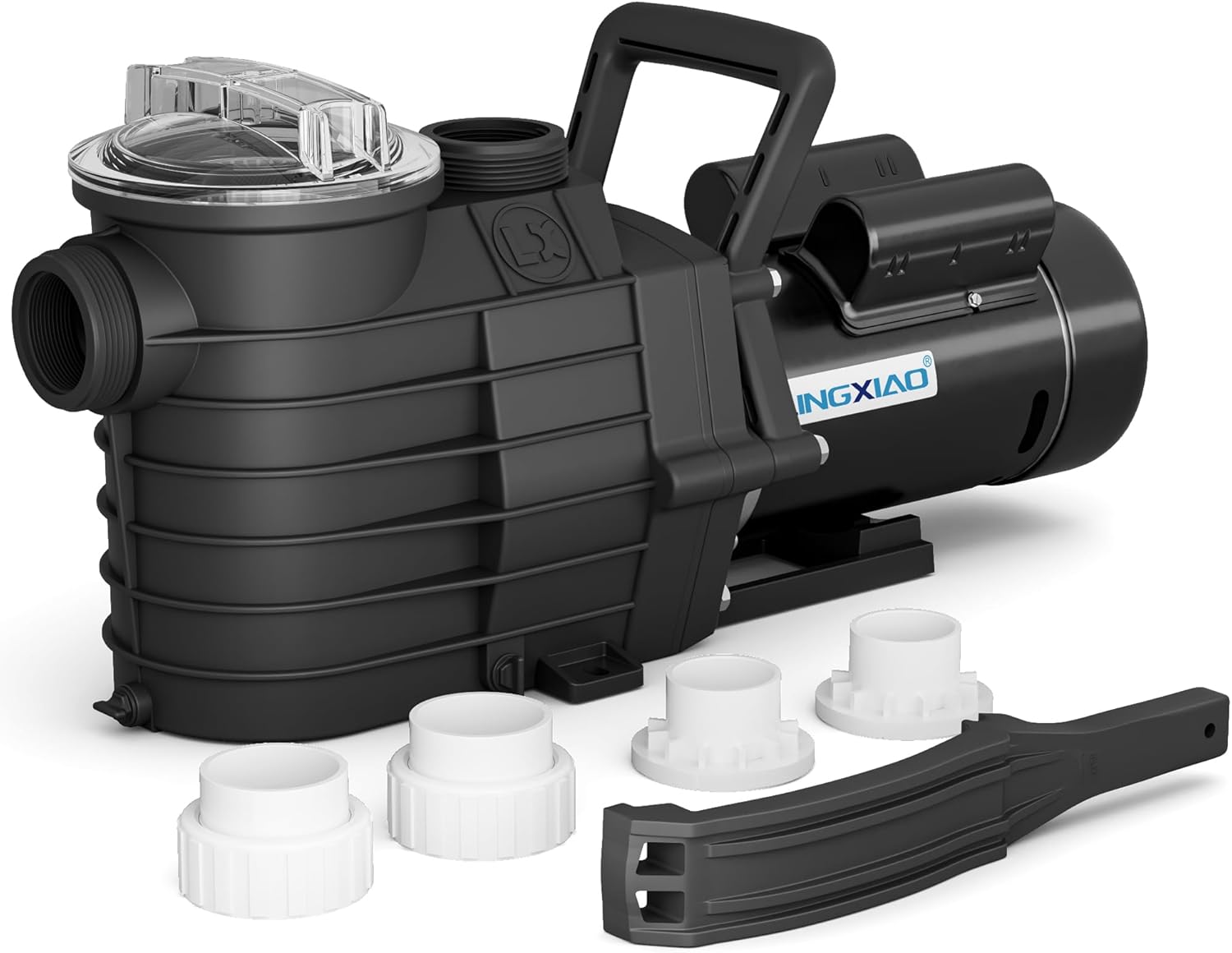 1.5 HP Pool Pump Inground, 6340 GPH, 115/208-230V, Self Primming In/Above Ground Pool Pump, Low Noise Swimming Pool Pump with Filter Basket & 2/1.5