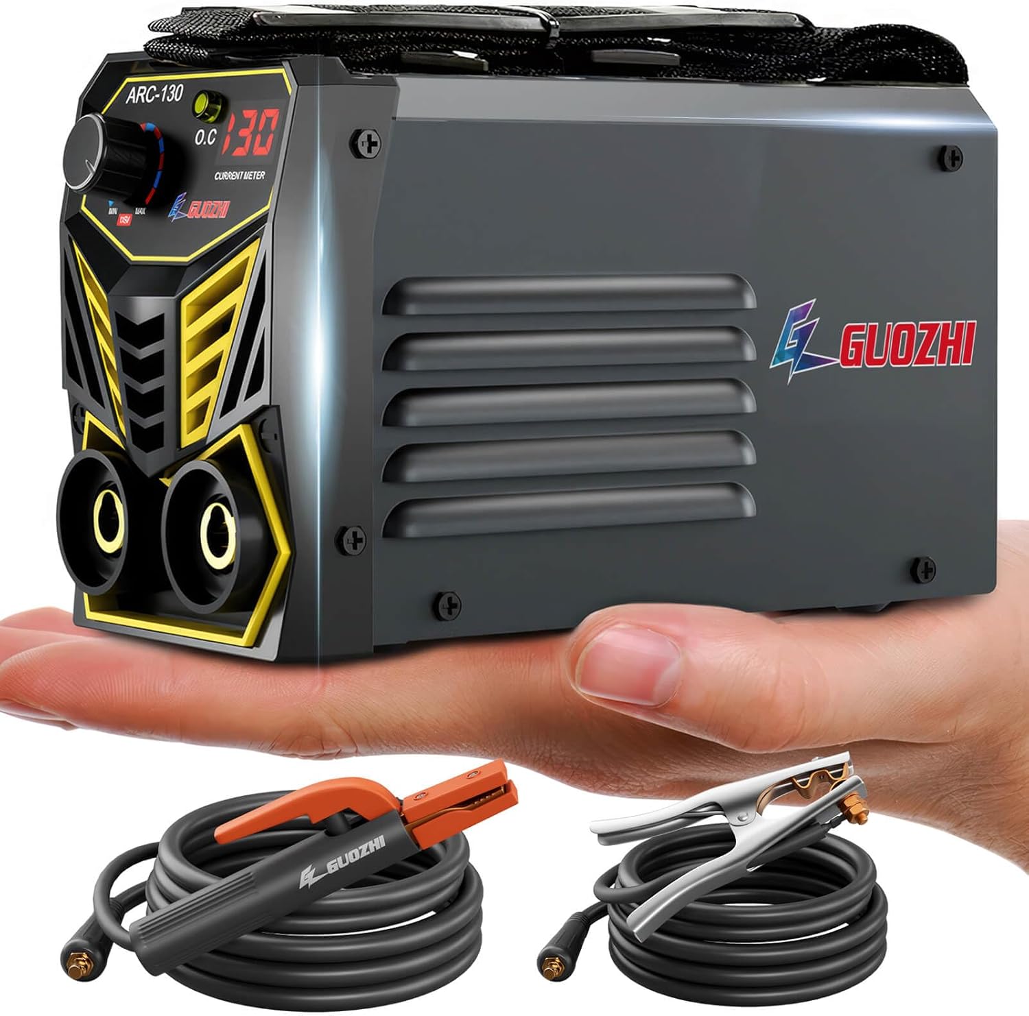 GZ GUOZHI Stick Welder 210Amp Large LED Display Digital Inverter IGBT Welding Machine,110V/220V Dual Voltage Hot Start Portable MMA ARC Welder Machine