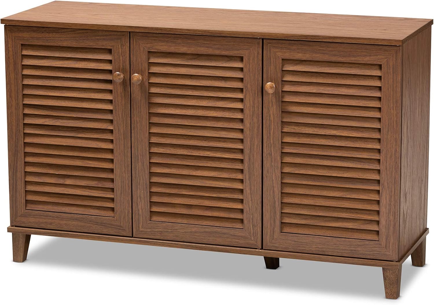 Baxton Studio Shoe Cabinets, One Size, Walnut