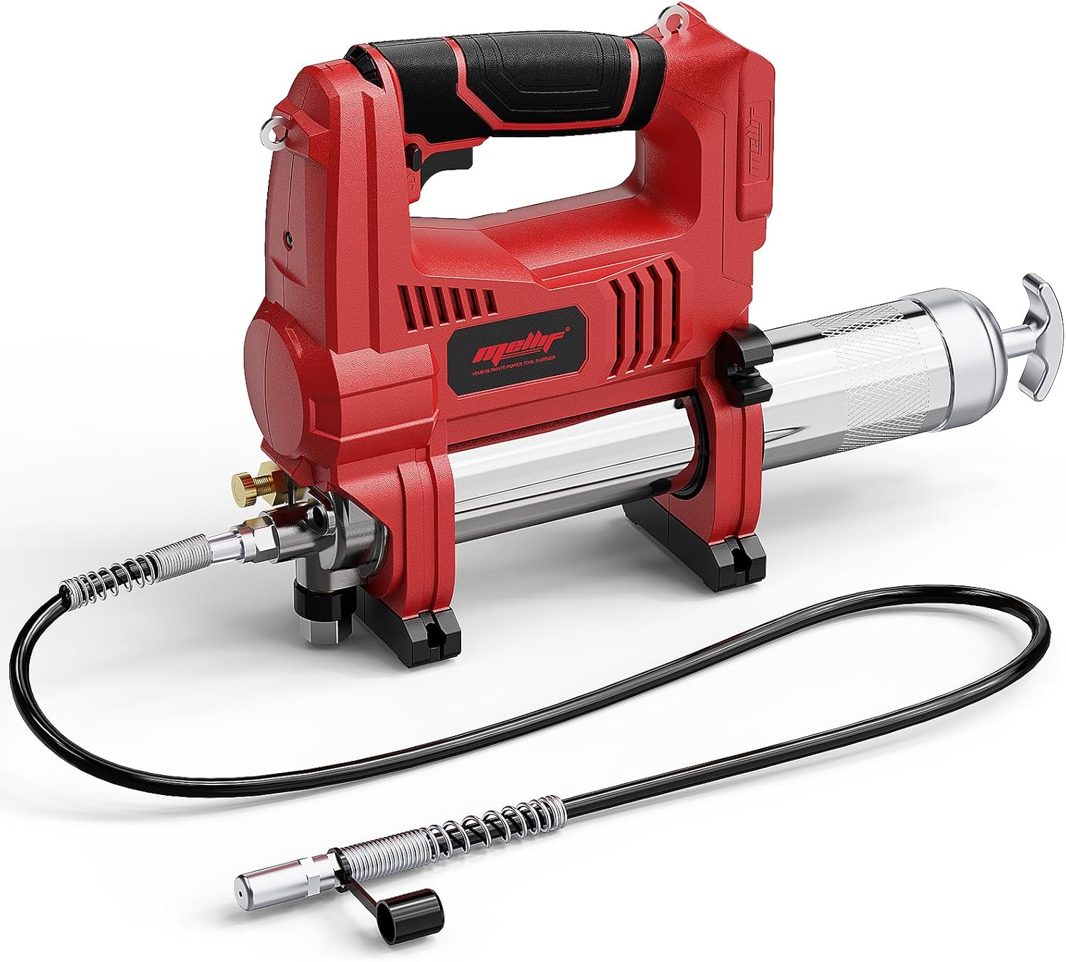 Mellif Power Grease Gun Compatible with Milwaukee 18v Battery - Tool ONLY, 10,000 PSI, Brushless Motor, 5 Variable Speed, 14 OZ Capacity, 30