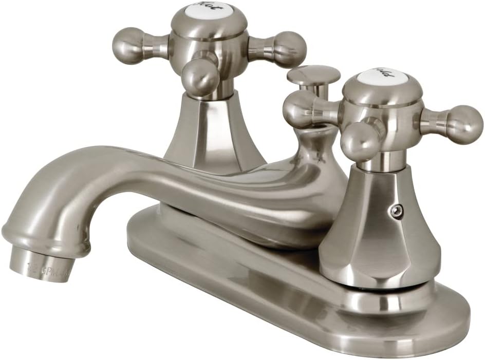 Kingston Brass KB608BX Metropolitan 4-Inch Centerset Bathroom Faucet with Pop-Up Drain, 6.63 x 4.44 x 3.13, Matte Black