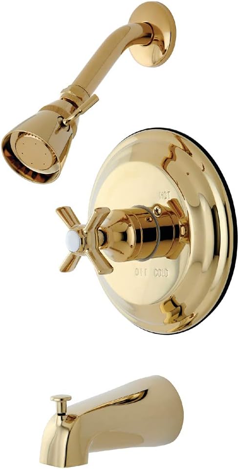 KINGSTON BRASS KB2632ZX Millennium Tub and Shower Faucet, Polished Brass