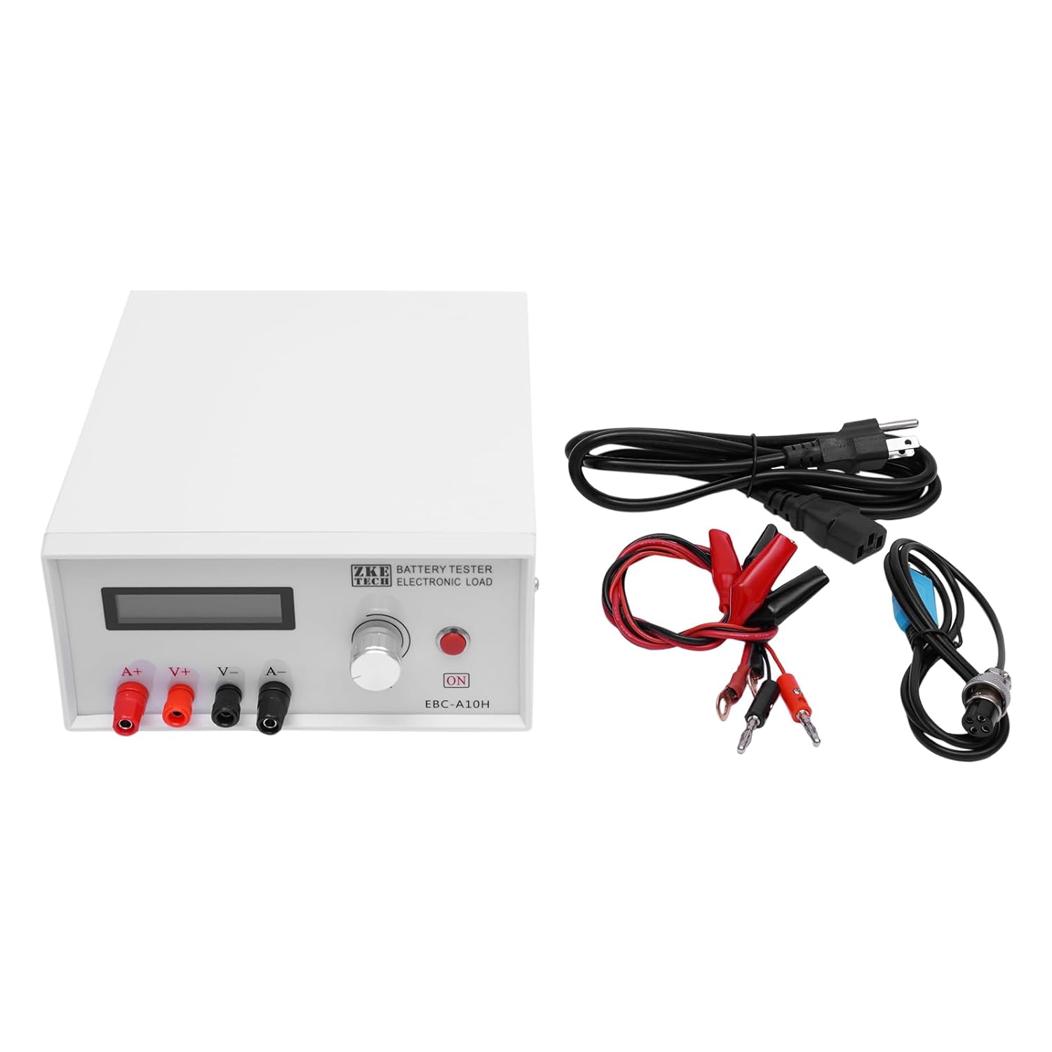EBC-A10H Battery Capacity Tester, Electronic 30V 10A Load High Current Lithium Battery Cyclic Test Power Supply 110V Charge/Discharge for Testing Discharge Plate