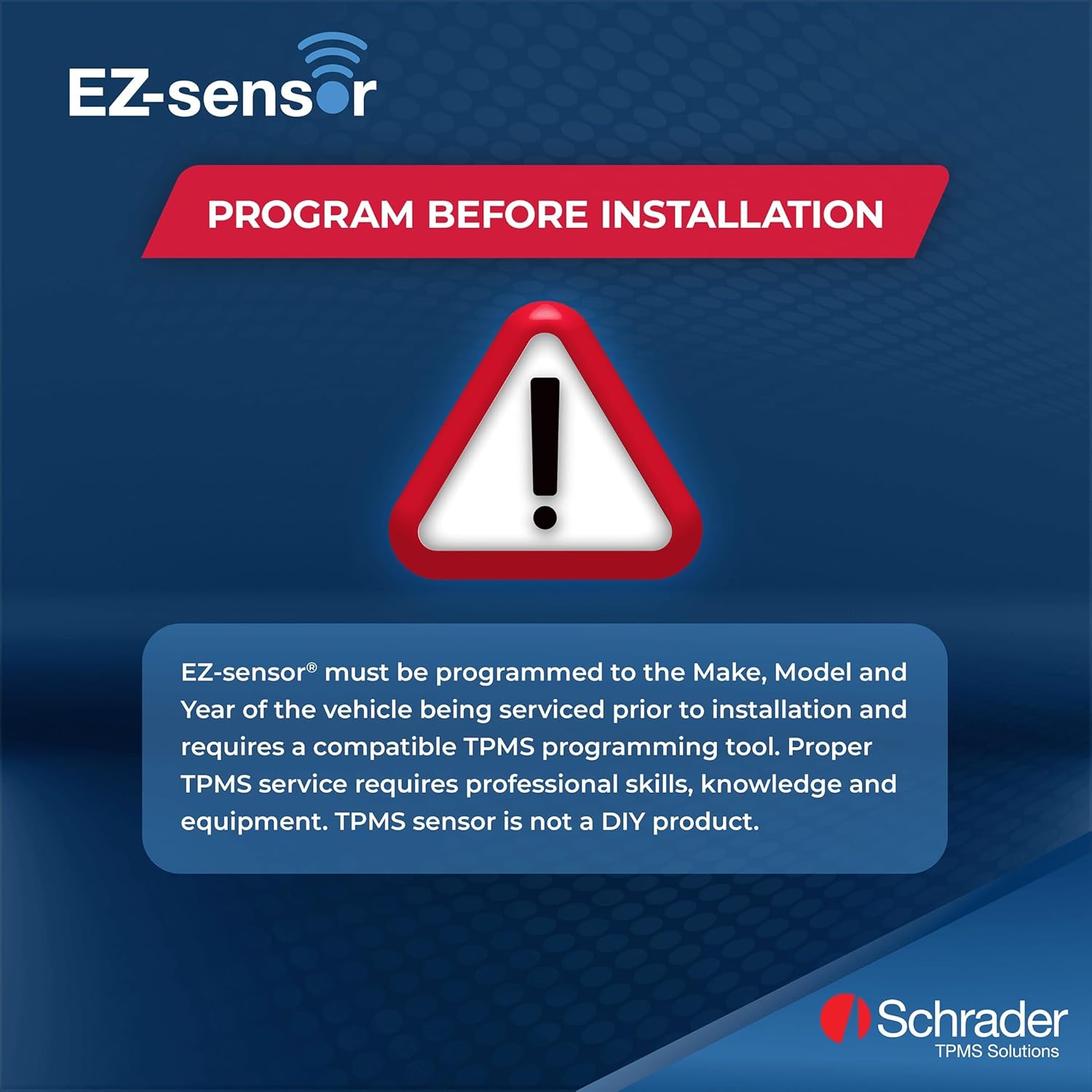 Schrader TPMS 33560 EZ-Sensor® GO, The Market’s Fastest programmable TPMS Sensor (4 Pack)