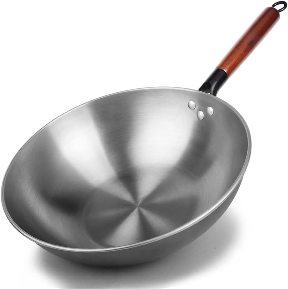 Handmade Iron Wok Traditional Cookware Pot Non-coating Gas