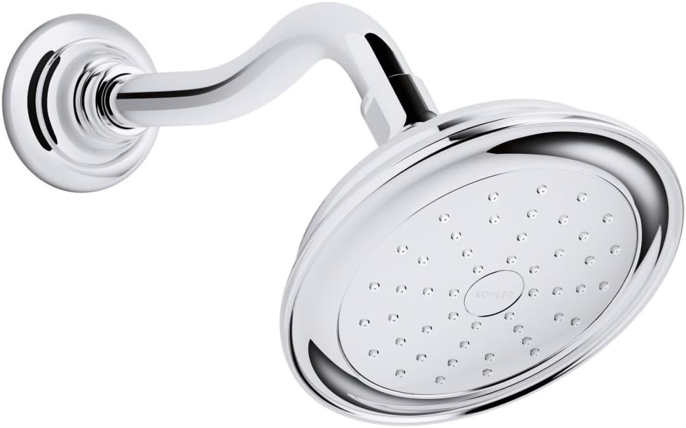 KOHLER K-72774-CP Artifacts Single-Function 2.0 Gpm Showerhead with Katalyst Spray, Less Showerarm and Flange, Polished Chrome