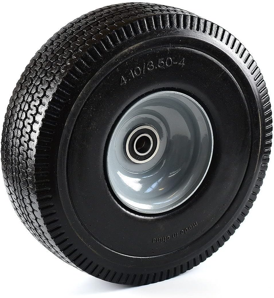 RK SAFETY WFF10 blue [4 SET],10 inch replacement wheel, solid flat free tires, tubeless tire, replacement wheel for handtruck, lawn mower, wheel barrow