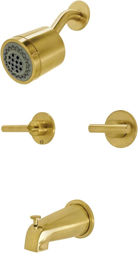 Kingston Brass KBX8140CML Manhattan Tub and Shower Faucet, Matte Black 7.13 x 12.5 x 5.5