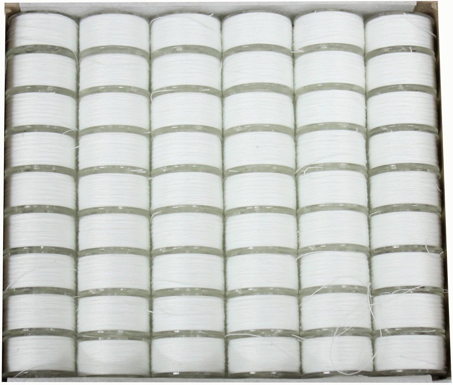 Janome Genuine 108 Pack White Pre-Wound Plastic Bobbins For Sewing Machine