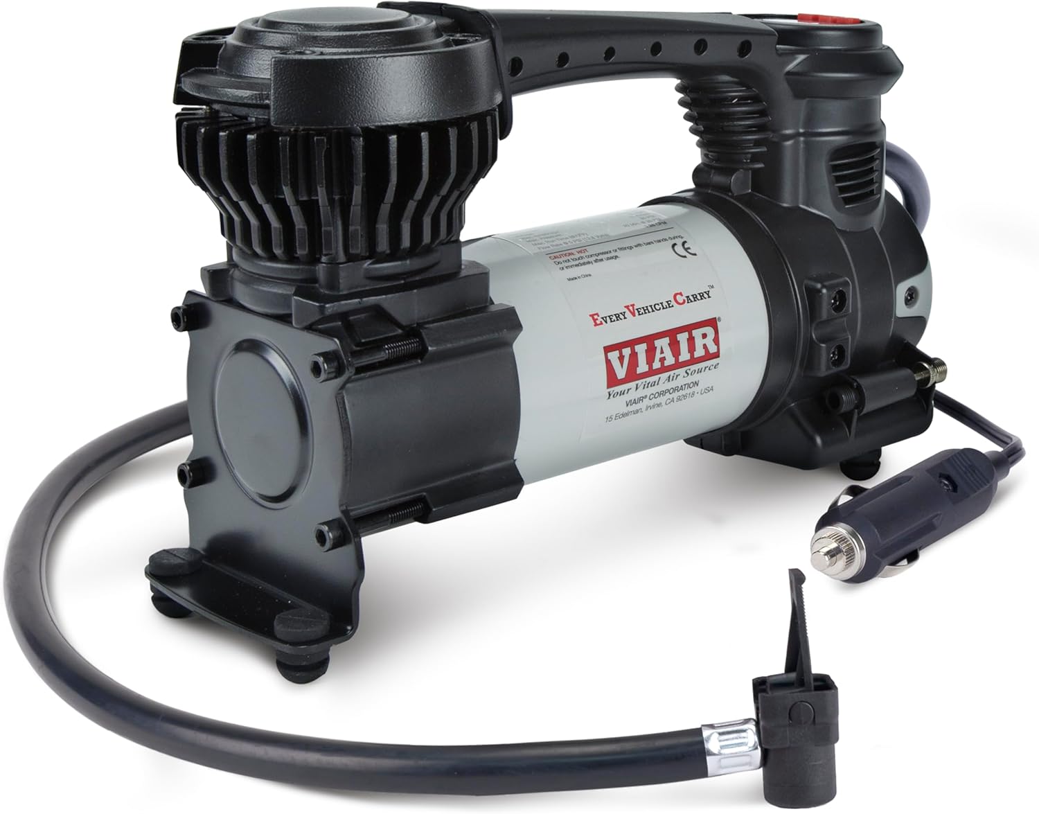 VIAIR Digital EVC84P - Portable Air Compressor Tire Inflator for Car, SUV & Truck | Preset Automatic Shut Off Feature | 12V Road Tire Pump Air Compressor 60 PSI | Press-On Chuck