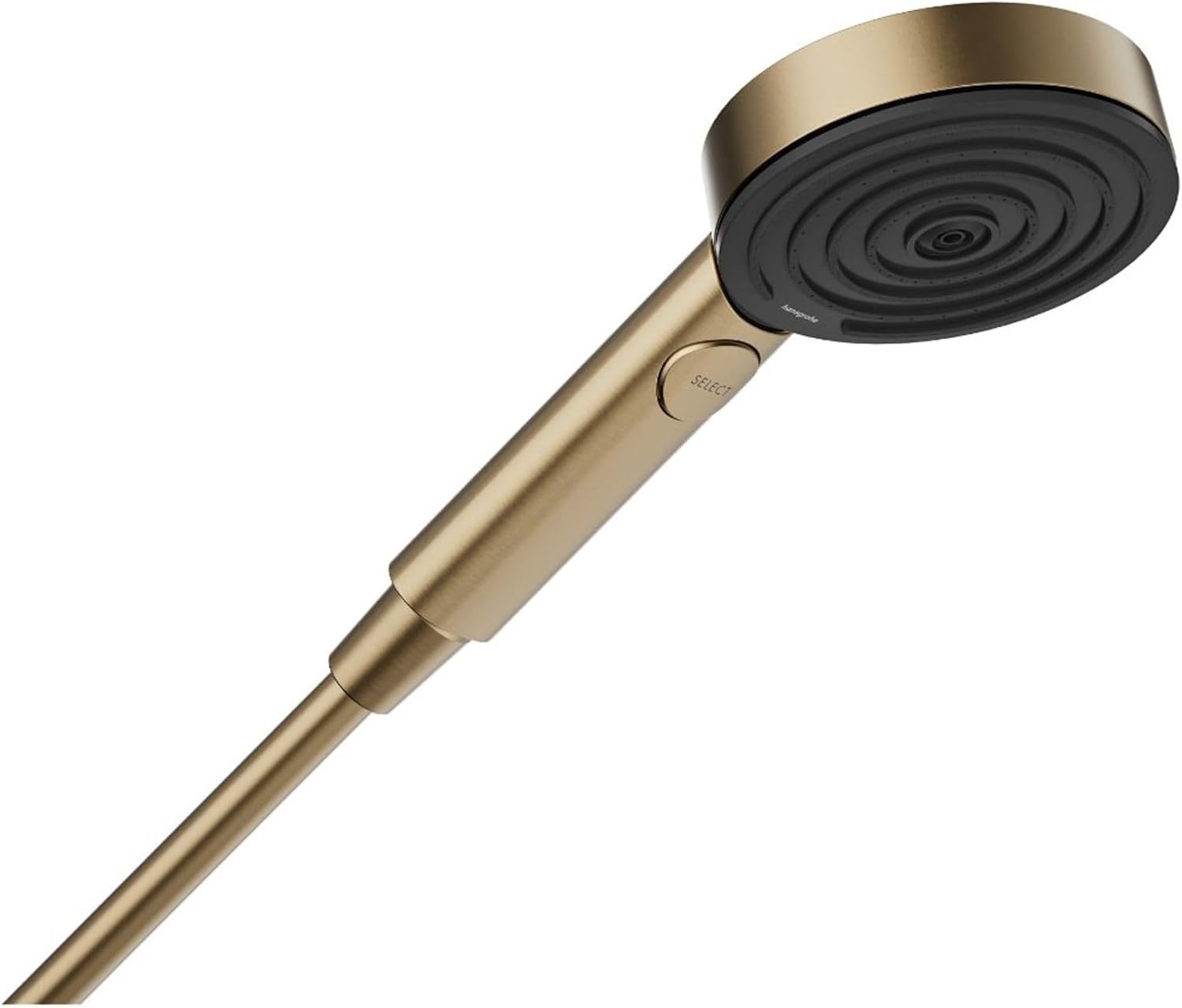 hansgrohe Pulsify S 4-inch Modern Handheld Shower Head 3 PowderRain, Full and Massage in Brushed Bronze, 24112141