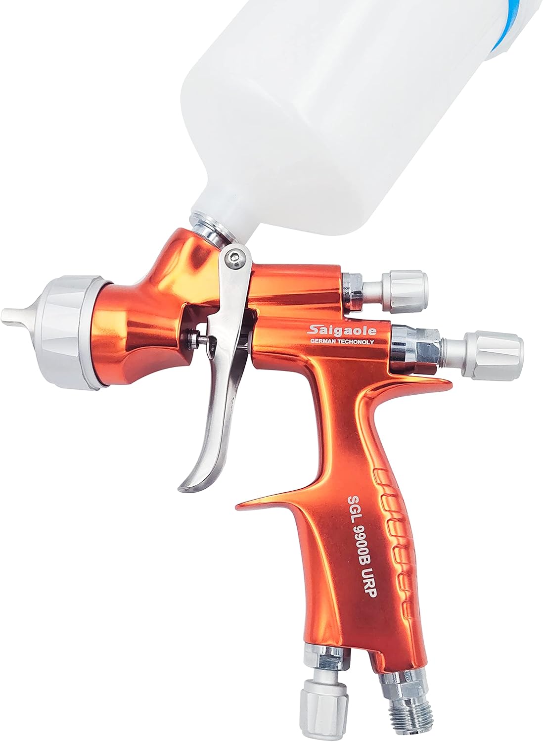 9900B Spray Gun 1.3mm car Painting Tool Low Pressure forging Alloy Model Ultrafine Atomization air Paint Sprayer Airbrush Gun (Blue)