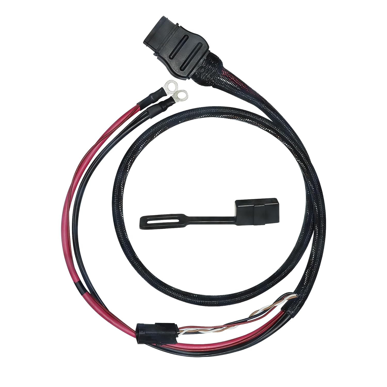 42014 42015 Truck & Plow Side Battery Cable Set for Western SnowEx Fisher Blizzard Snow Plow - 4 Pin Wiring Harness Included (42014)